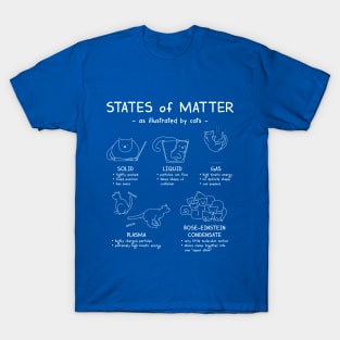 States of Matter, illustrated with cats T-Shirt